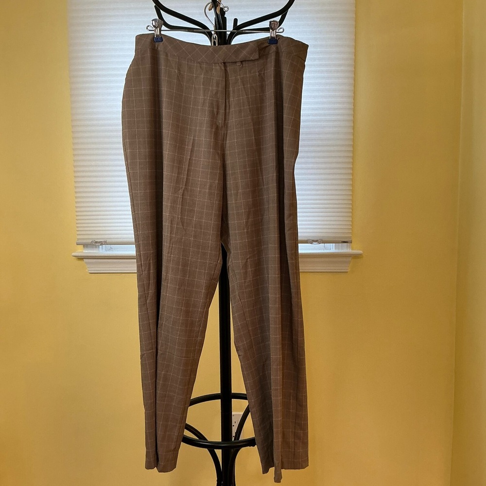 Sag Harbor sz18 Brown/Tan Plaid Trousers